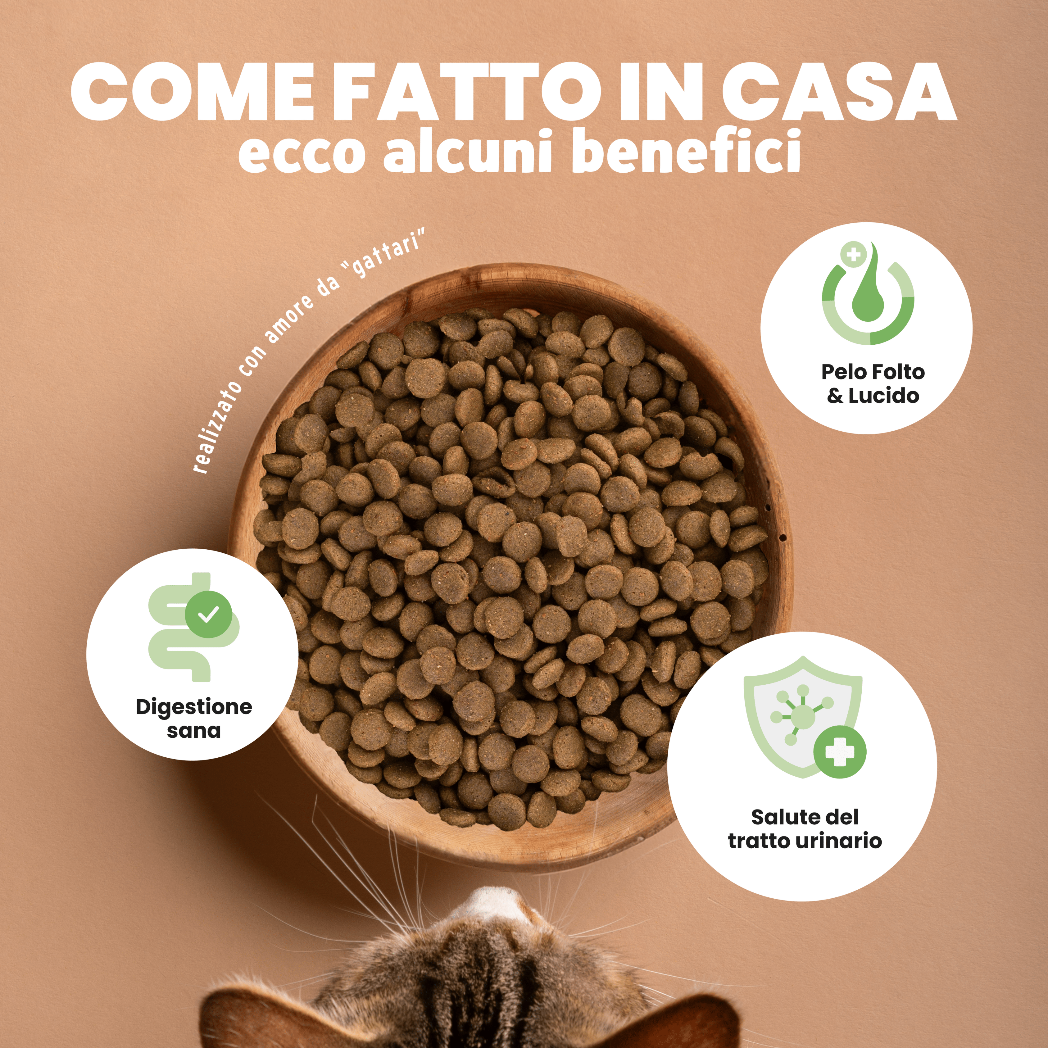 Gatto Con Personalità Il Cibo di Beppo - Crocchette per Gatti Sterilizzati - Ricetta Grain Free - Formulata senza grano e senza glutine - Alimento Completo - 1.5kg