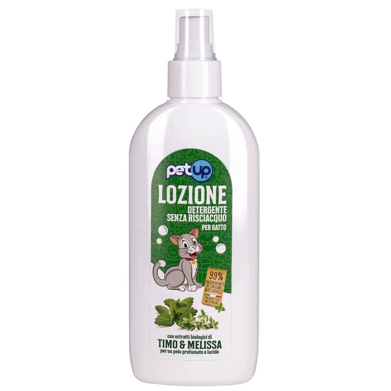 Gatto Con Personalità Petup Lozione detergente senza risciacquo per gatti Timo e Melissa 250 ml