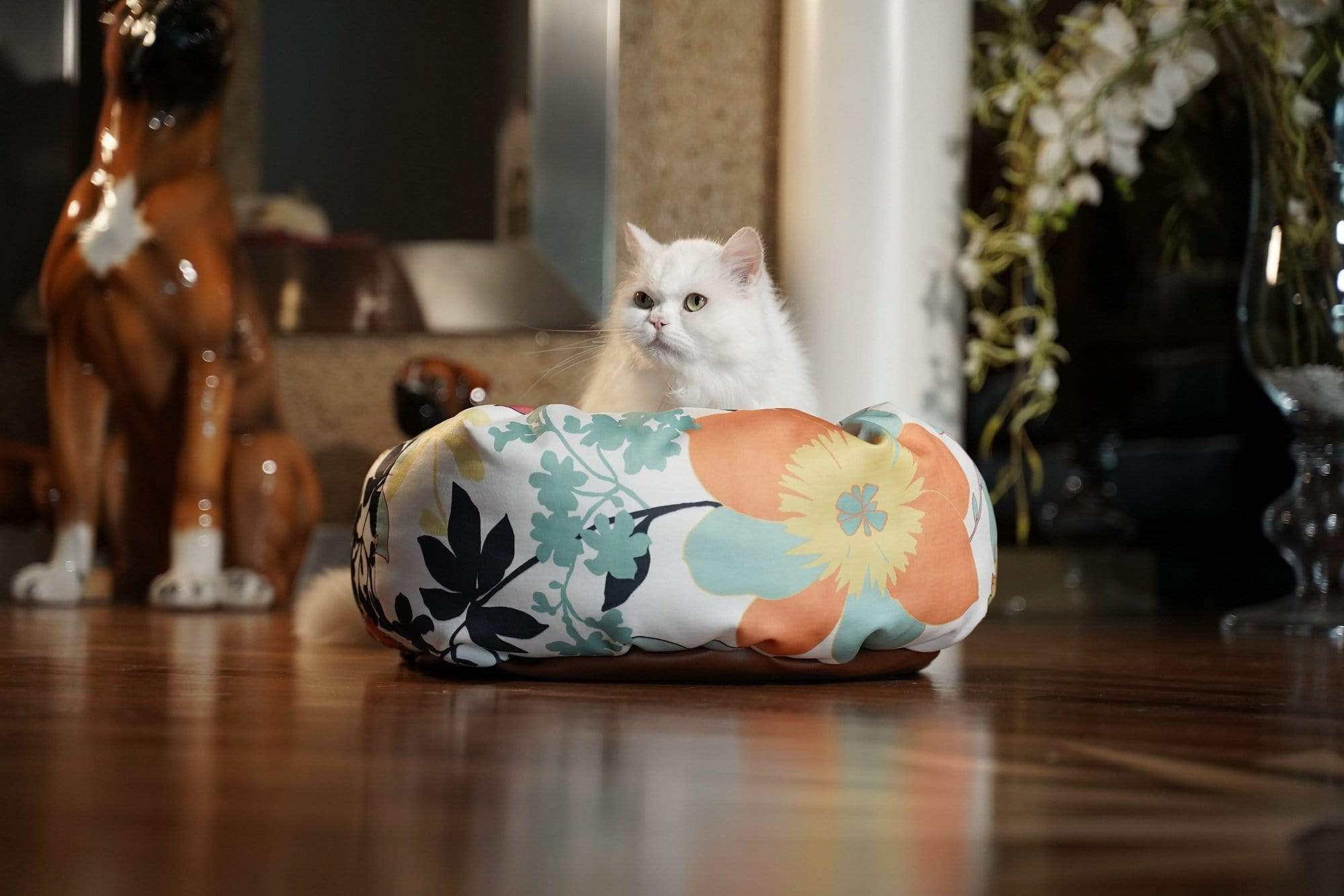 Gatto Con Personalità cuscino Floreale / Media - 50cm - Fino a 6kg - 39,90€ Cuscino Nuvola™ Deluxe - Morbida Cuccia per Gatti